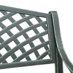 vidaXL Banc de jardin 102 cm Aluminium coulé Vert