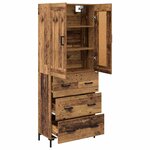 vidaXL Haut Armoire avec tiroir 2 Pièces Bois Ancien Bois d'ingénierie