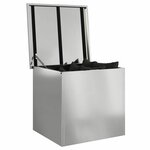 vidaXL Boîte de Rangement Extérieure Argent 55 x 50 5 x 50 cm Acier