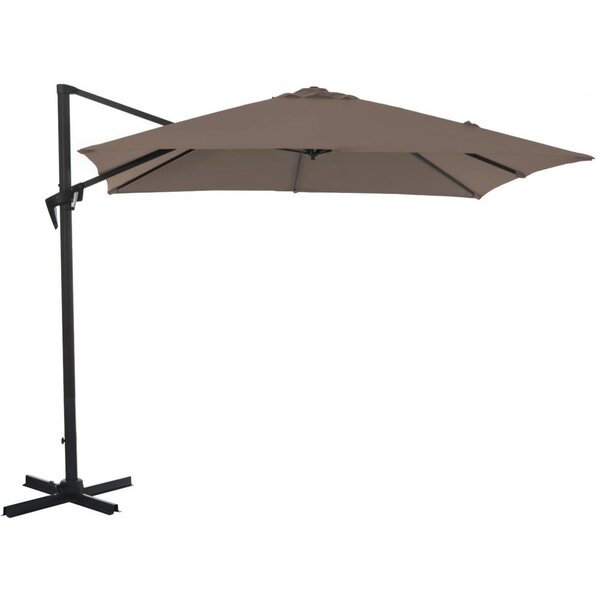 Parasol déporté carré en aluminium 2 5x2 5m roma