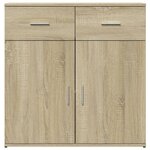 vidaXL Buffets 2 Pièces chêne sonoma 79x38x80 cm bois d'ingénierie