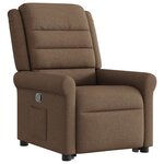 vidaXL Fauteuil inclinable Marron Tissu