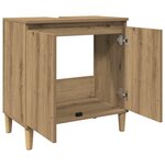 vidaXL Armoire d'évier chêne artisanal 58x33x60 cm bois d'ingénierie