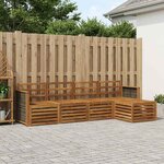vidaXL Ensemble de canapés d'extérieur 5 Pièces Naturel