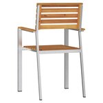 vidaXL Chaises de jardin empilables 4 Pièces en bois d'acacia et acier inoxydable