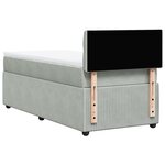vidaXL Sommier à lattes de lit et matelas Gris clair 80x200 cm Velours
