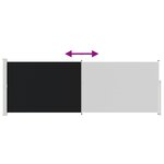 vidaXL Auvent latéral rétractable 160 x 500 cm Noir