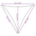 vidaXL Voile de parasol tissu oxford triangulaire 5x5x5 m orange