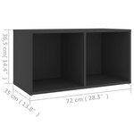 Vidaxl meuble tv gris 72x35x36 5 cm aggloméré