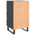 vidaXL Table de chevet noir 40x35x69 cm bois d’ingénierie