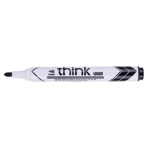 Marqueur effaçable Think à sec pointe ogive 2.0mm noir  peu odorant  effaçage facile DELI