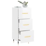 vidaXL Buffet Blanc brillant 34 5x34x90 cm Bois d'ingénierie