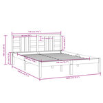 vidaXL Cadre de lit Blanc Bois de pin massif 140x190 cm