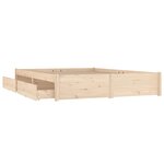 vidaXL Cadre de lit avec tiroirs 140x190 cm Double