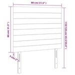 vidaXL Têtes de lit 2 Pièces Gris foncé 80x5x78/88 cm Velours