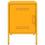 vidaXL Table de chevet jaune moutarde 36x39x50 5 cm acier