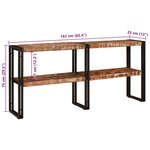 vidaXL Table console 160x33x75 cm en bois massif récupéré