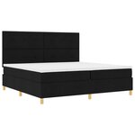 vidaXL Lit à ressorts avec matelas Noir 200 x 200 cm tissu