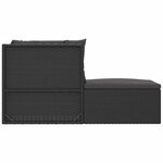 vidaXL Salon de jardin 5 Pièces avec coussins Noir Résine tressée