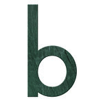 Numéro B- Numéro adhésif pour boîtes aux lettres- Pierre véritable 50 mm  Malachite