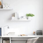 vidaXL Étagère Murale Marbre blanc 80 x 23 5 x 4 cm Bois d'ingénierie