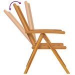 vidaXL Chaise de jardin 8 Pièces Marron 57 x 72 x 109 cm