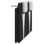vidaXL Coussin de tête de lit noir et blanc 140 cm similicuir