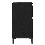 vidaXL Cabinet de chevet avec tiroir 2 Pièces Chêne noir 40 x 35 x 70 cm