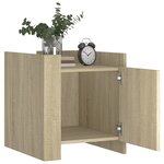 vidaXL Table de chevet chêne sonoma 45x50x50 cm bois d’ingénierie