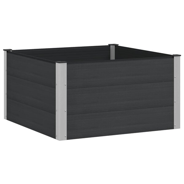 vidaXL Jardinière surélevée Noir 100 x 100 x 54 cm WPC et Aluminium