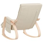vidaXL Chaise à bascule Crème Tissu