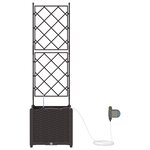 vidaXL Pots de jardin Marron 40 x 40 x 142 cm Acier