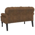 vidaXL Banc avec dossier marron 119 5x64 5x75 cm similicuir daim