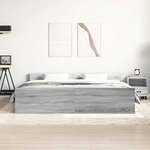 vidaXL Cadre de lit sans matelas sonoma gris 180x200 cm