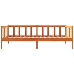 vidaXL Cadre de lit Cire marron 90 x 190 cm Bois de pin massif