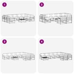 vidaXL Ensemble de canapés d'extérieur 10 Pièces Blanc et Beige
