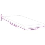 vidaXL Coussins de Matelas Blanc 90 x 190 cm