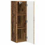 vidaXL Meuble TV mural 2 Pièces Bois Ancien 30 x 31 x 100 cm