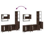 vidaXL Ensemble de meubles de salle de bain 4 Pièces Chêne marron