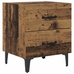 vidaXL Armoire de lit avec tiroir 2 Pièces Bois ancien 40 x 35 x 47.5 cm