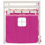 vidaXL Lit superposé sans matelas rose 80x200 cm bois de pin massif