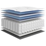 vidaXL Matelas à ressorts ensachés moyen 100x220 cm