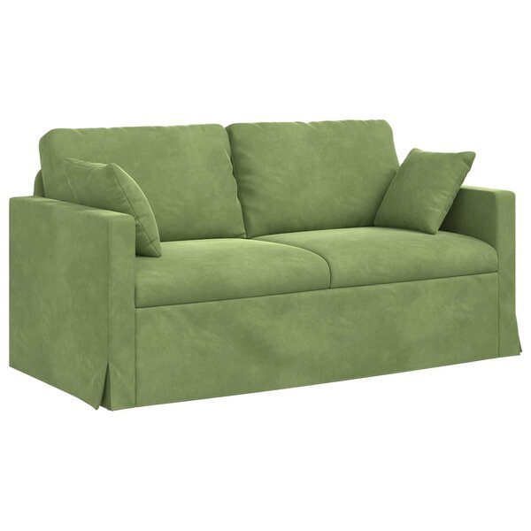 vidaXL Canapé Vert clair 158 x 78 x 80 cm Velours