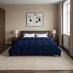 vidaXL Duvet complet toute l'année 200 x 200 cm 4 saisons Bleu foncé