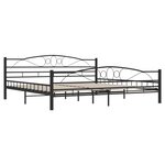 vidaXL Cadre de lit sans matelas noir acier 200x200 cm