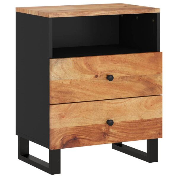 vidaXL Table de chevet 50x33x62cm Bois d'acacia solide et d'ingénierie