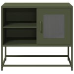 vidaXL Meuble TV vert olive 68x39x60 5 cm acier