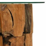 vidaXL Table basse Bois flottant de teck massif 60 cm