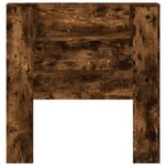 vidaXL Armoire tête de lit avec LED chêne fumé 100x16 5x103 5 cm