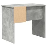 vidaXL Bureau avec rangement Gris béton 90x49.5x75 cm Bois ingénierie